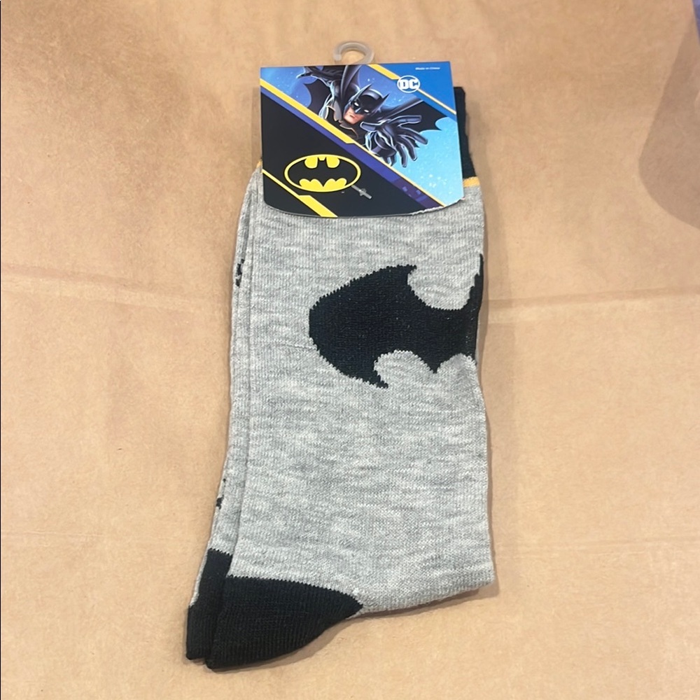 DC Batman Gray and Black Socks
